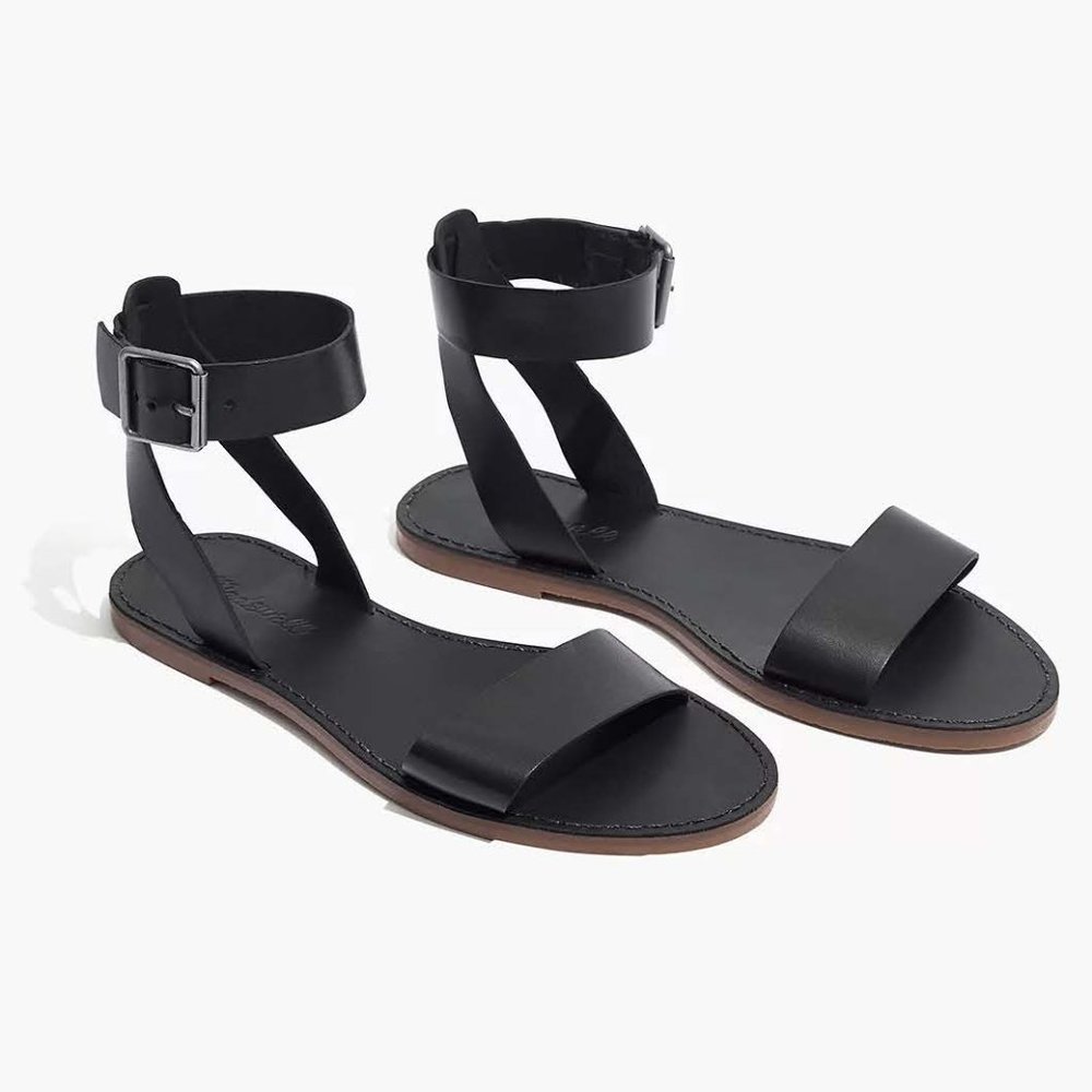 Madewell The Boardwalk Leather Ankle Strap Sandal